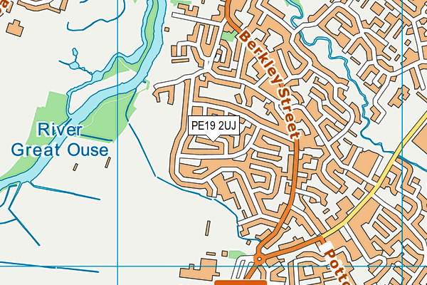 PE19 2UJ map - OS VectorMap District (Ordnance Survey)