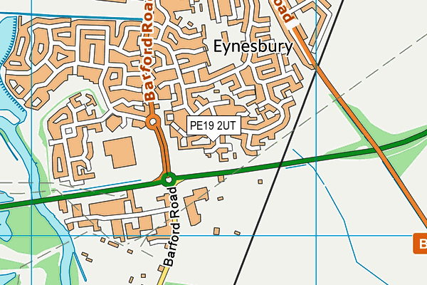 PE19 2UT map - OS VectorMap District (Ordnance Survey)