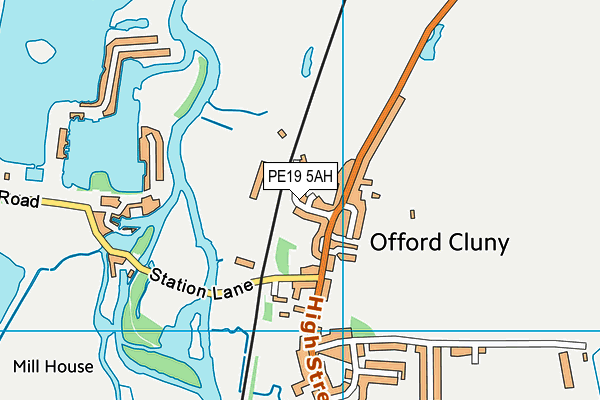 PE19 5AH map - OS VectorMap District (Ordnance Survey)