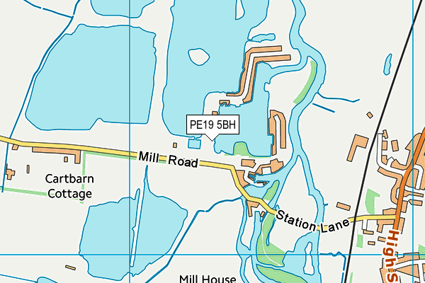 PE19 5BH map - OS VectorMap District (Ordnance Survey)