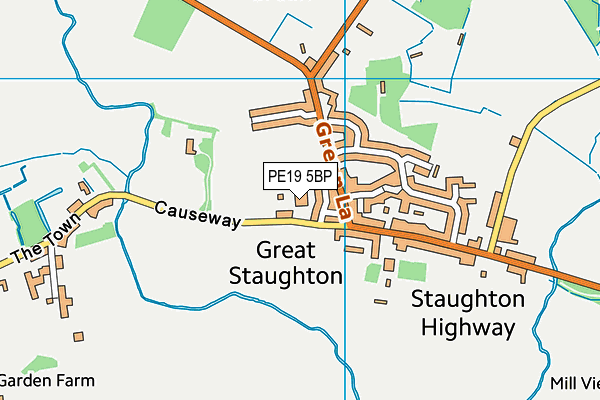 Great Staughton Primary Academy map (PE19 5BP) - OS VectorMap District (Ordnance Survey)