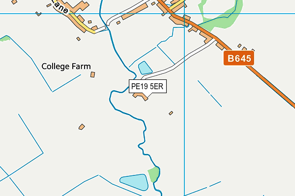 PE19 5ER map - OS VectorMap District (Ordnance Survey)