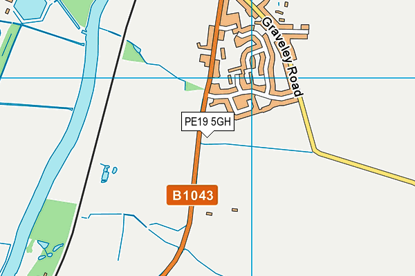 PE19 5GH map - OS VectorMap District (Ordnance Survey)