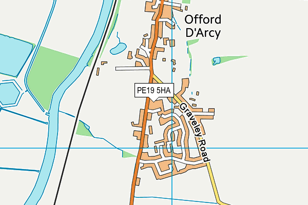 PE19 5HA map - OS VectorMap District (Ordnance Survey)