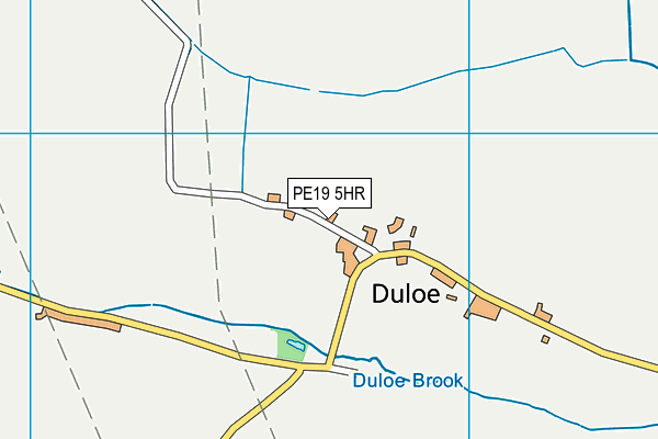 Duloe Playing Fields map (PE19 5HR) - OS VectorMap District (Ordnance Survey)