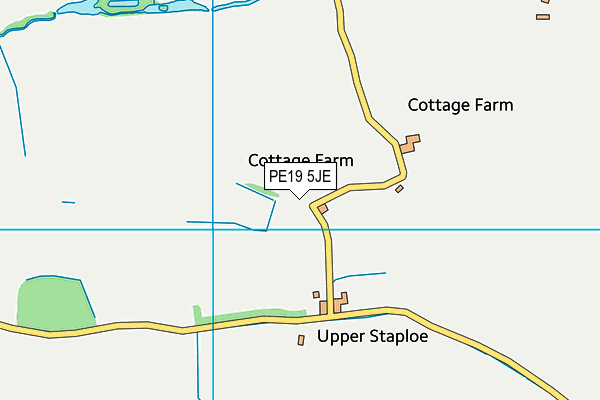 PE19 5JE map - OS VectorMap District (Ordnance Survey)