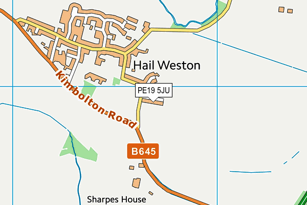PE19 5JU map - OS VectorMap District (Ordnance Survey)