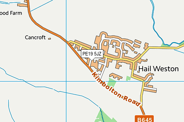 PE19 5JZ map - OS VectorMap District (Ordnance Survey)