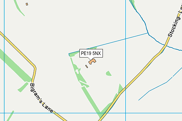PE19 5NX map - OS VectorMap District (Ordnance Survey)