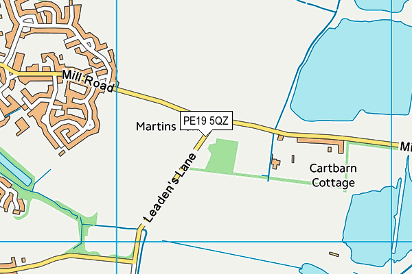 PE19 5QZ map - OS VectorMap District (Ordnance Survey)