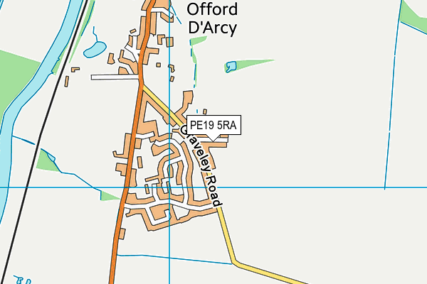 PE19 5RA map - OS VectorMap District (Ordnance Survey)
