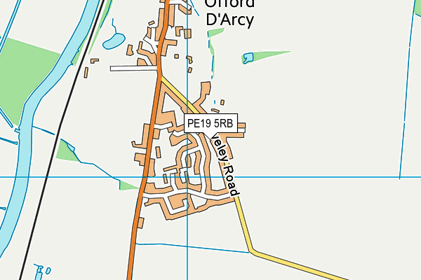 PE19 5RB map - OS VectorMap District (Ordnance Survey)