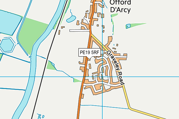 PE19 5RF map - OS VectorMap District (Ordnance Survey)