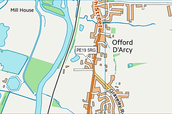 PE19 5RG map - OS VectorMap District (Ordnance Survey)