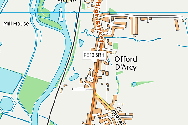 PE19 5RH map - OS VectorMap District (Ordnance Survey)