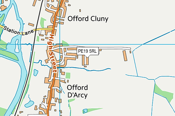 PE19 5RL map - OS VectorMap District (Ordnance Survey)