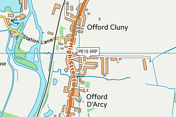 PE19 5RP map - OS VectorMap District (Ordnance Survey)