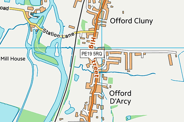 PE19 5RQ map - OS VectorMap District (Ordnance Survey)