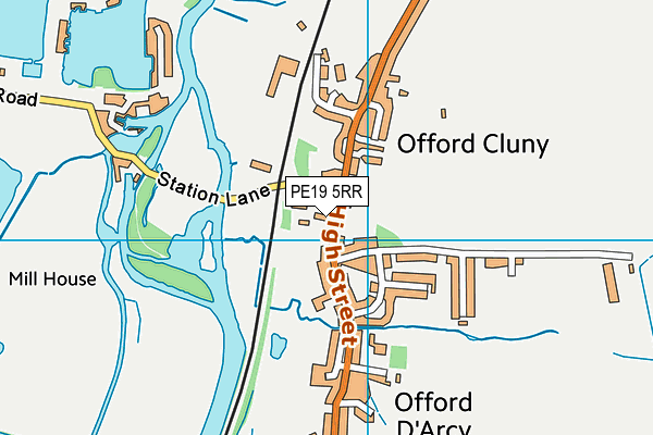 PE19 5RR map - OS VectorMap District (Ordnance Survey)