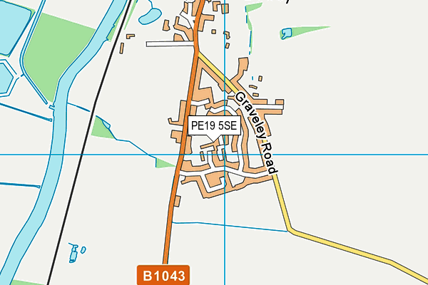 PE19 5SE map - OS VectorMap District (Ordnance Survey)