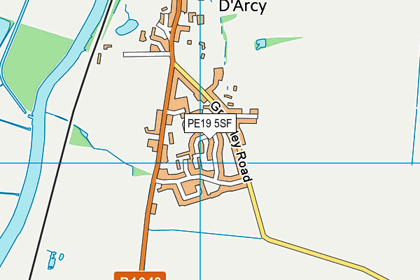 PE19 5SF map - OS VectorMap District (Ordnance Survey)