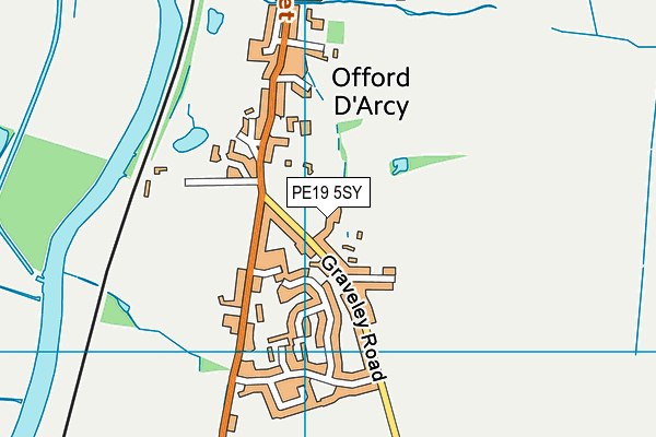 PE19 5SY map - OS VectorMap District (Ordnance Survey)
