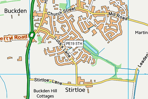 PE19 5TH map - OS VectorMap District (Ordnance Survey)