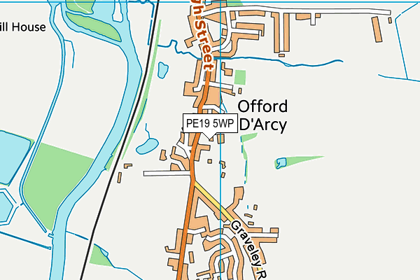 PE19 5WP map - OS VectorMap District (Ordnance Survey)
