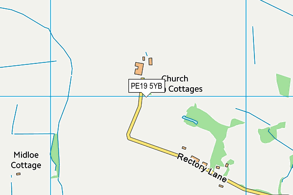 PE19 5YB map - OS VectorMap District (Ordnance Survey)