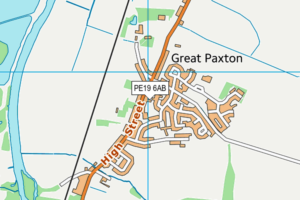 PE19 6AB map - OS VectorMap District (Ordnance Survey)