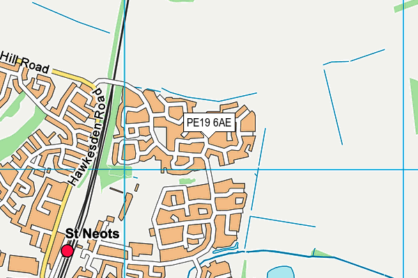 PE19 6AE map - OS VectorMap District (Ordnance Survey)
