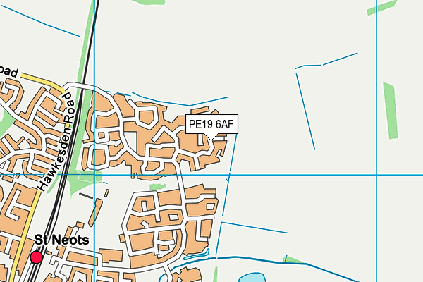 PE19 6AF map - OS VectorMap District (Ordnance Survey)