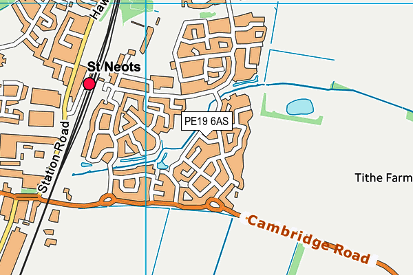 PE19 6AS map - OS VectorMap District (Ordnance Survey)
