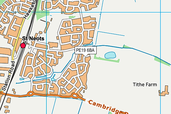 PE19 6BA map - OS VectorMap District (Ordnance Survey)