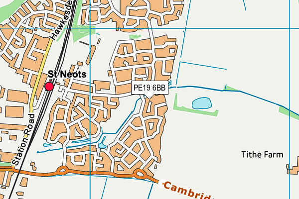 PE19 6BB map - OS VectorMap District (Ordnance Survey)