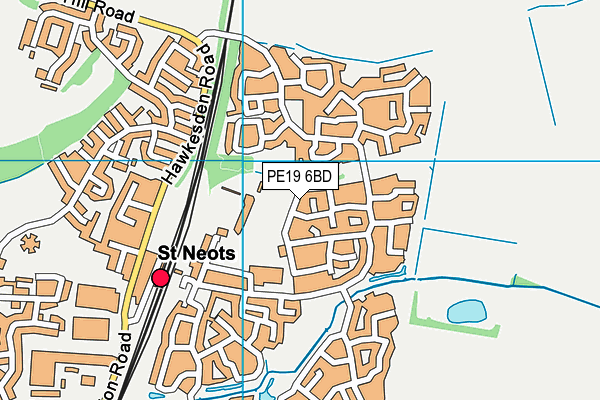 PE19 6BD map - OS VectorMap District (Ordnance Survey)