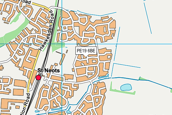 PE19 6BE map - OS VectorMap District (Ordnance Survey)