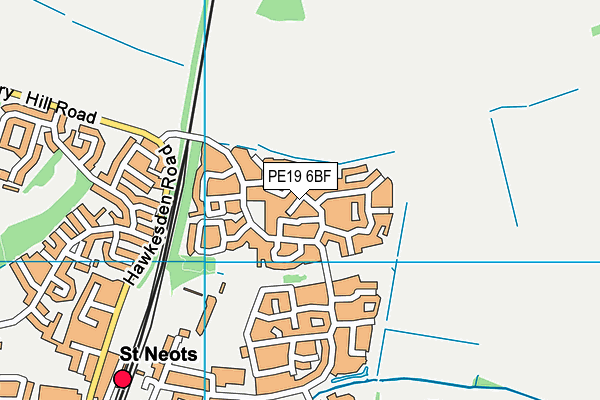 PE19 6BF map - OS VectorMap District (Ordnance Survey)