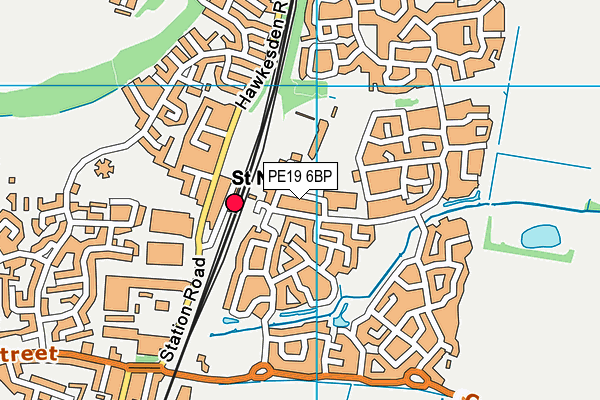 PE19 6BP map - OS VectorMap District (Ordnance Survey)