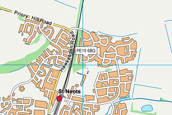 PE19 6BQ map - OS VectorMap District (Ordnance Survey)