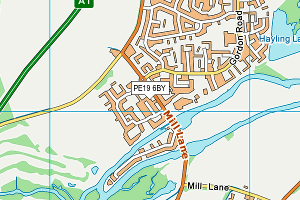 PE19 6BY map - OS VectorMap District (Ordnance Survey)