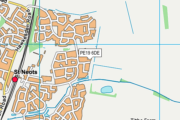 PE19 6DE map - OS VectorMap District (Ordnance Survey)