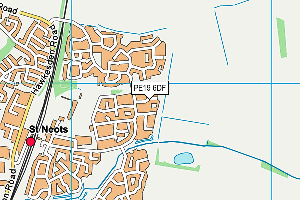PE19 6DF map - OS VectorMap District (Ordnance Survey)