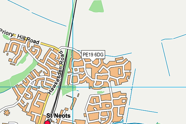 PE19 6DG map - OS VectorMap District (Ordnance Survey)
