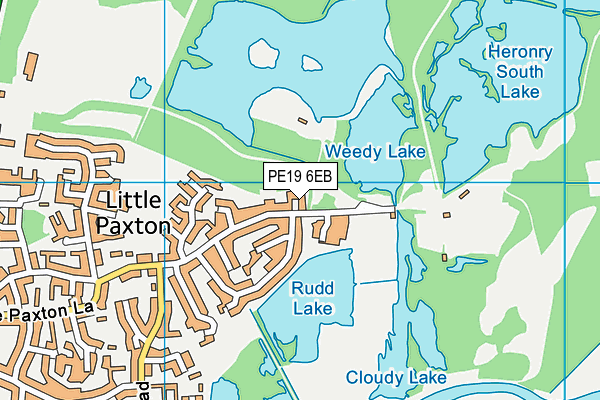 PE19 6EB map - OS VectorMap District (Ordnance Survey)