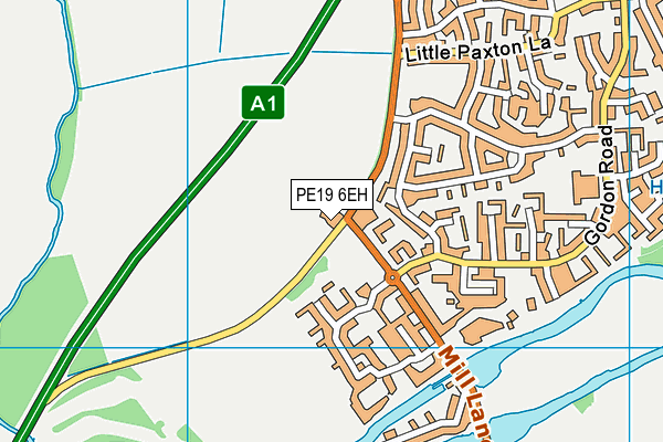 PE19 6EH map - OS VectorMap District (Ordnance Survey)