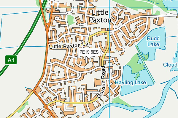 PE19 6ES map - OS VectorMap District (Ordnance Survey)