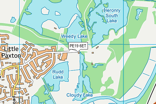 PE19 6ET map - OS VectorMap District (Ordnance Survey)