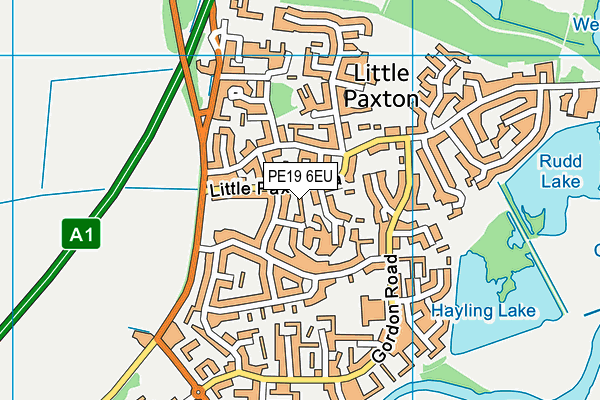 PE19 6EU map - OS VectorMap District (Ordnance Survey)