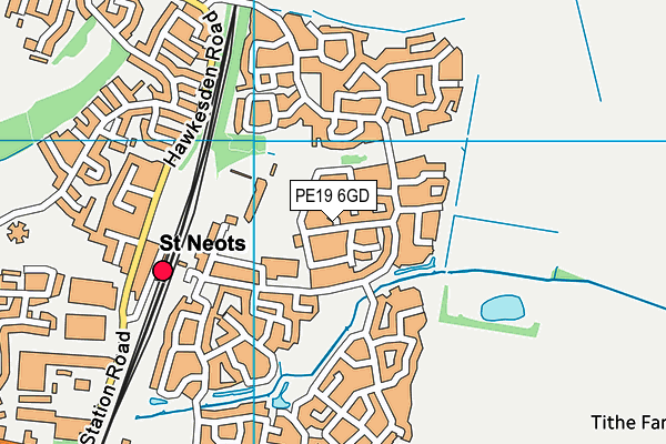 PE19 6GD map - OS VectorMap District (Ordnance Survey)
